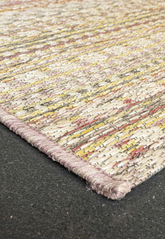 Brighton Pink and Beige Striped Flatweave Indoor Outdoor Rug - Pendle Village Furniture